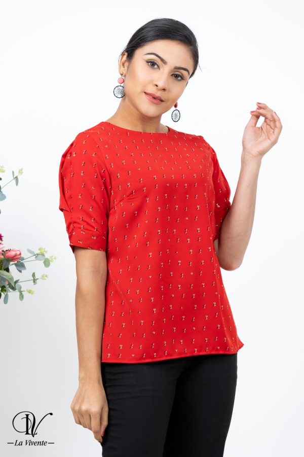 Short Sleeve Blouse Top - Image 4