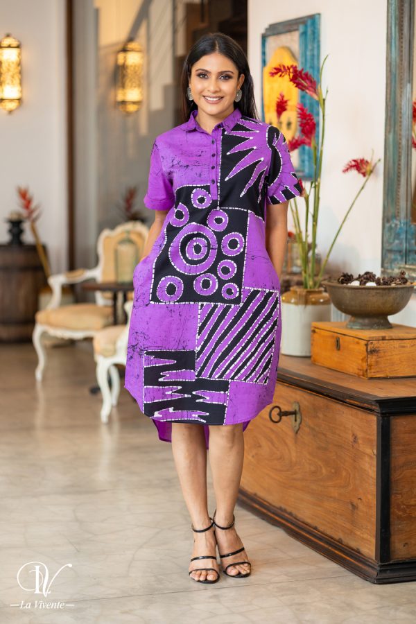 Batik Shirt Dress - Image 3