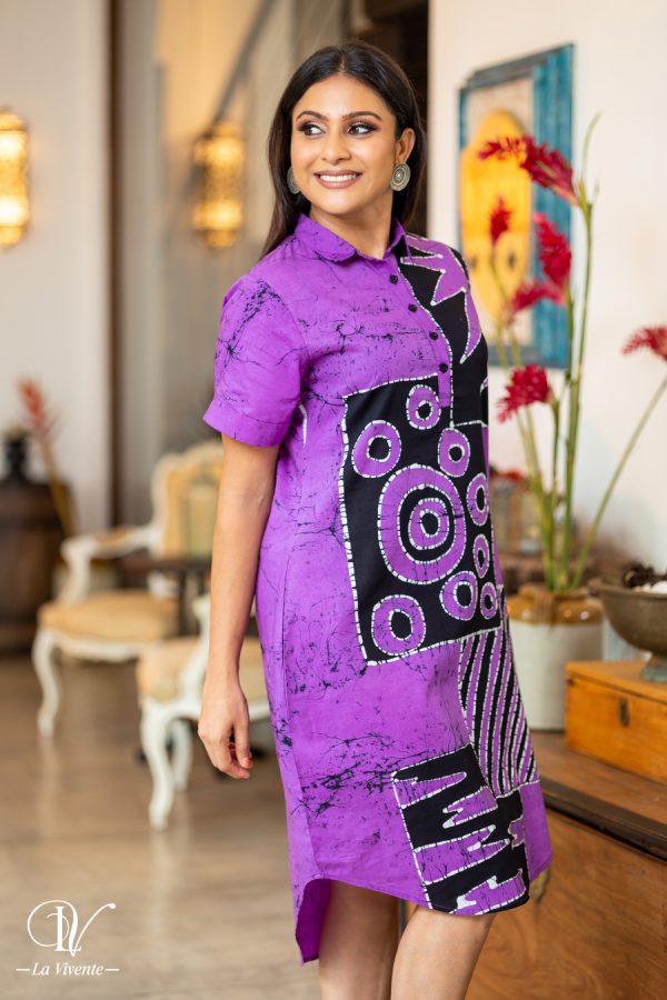 Batik Shirt Dress - Image 4