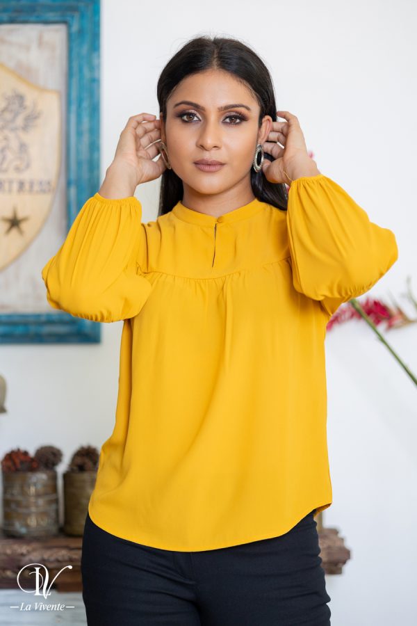 Chinese Collared Long Sleeve Top - Image 3