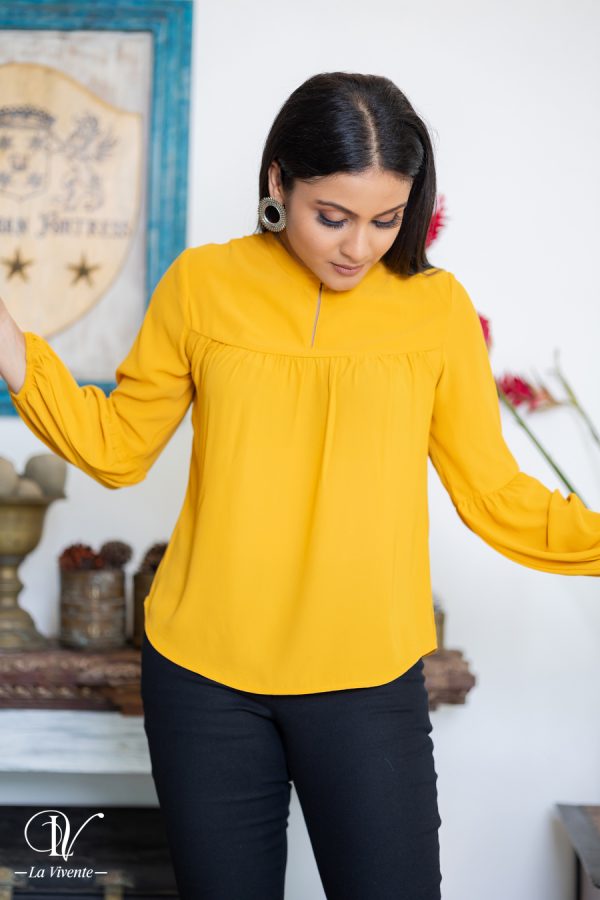 Chinese Collared Long Sleeve Top - Image 4