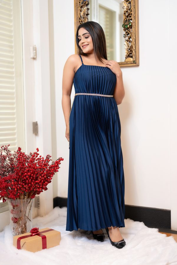 Sunray Evening Wear Dress With Adjustable Strap - Image 3