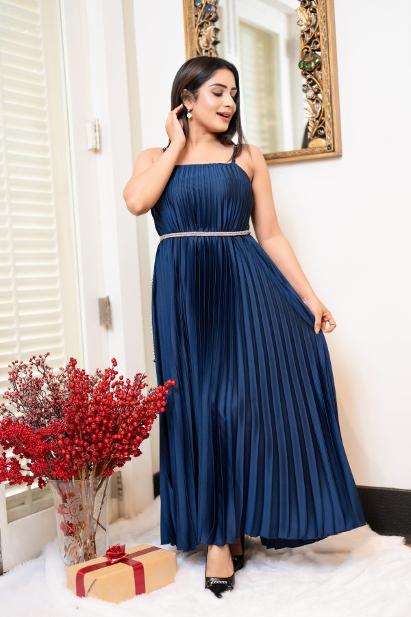 Sunray Evening Wear Dress With Adjustable Strap - Image 2