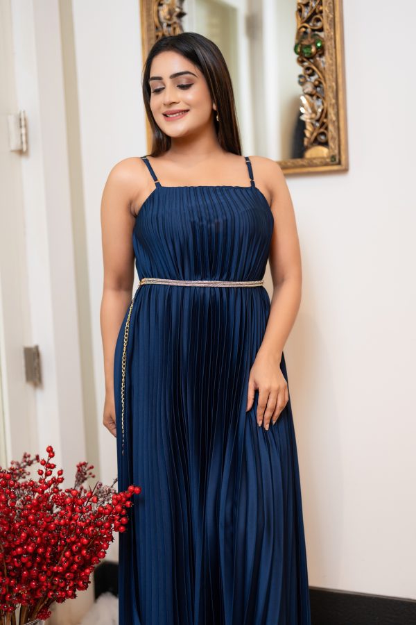 Sunray Evening Wear Dress With Adjustable Strap