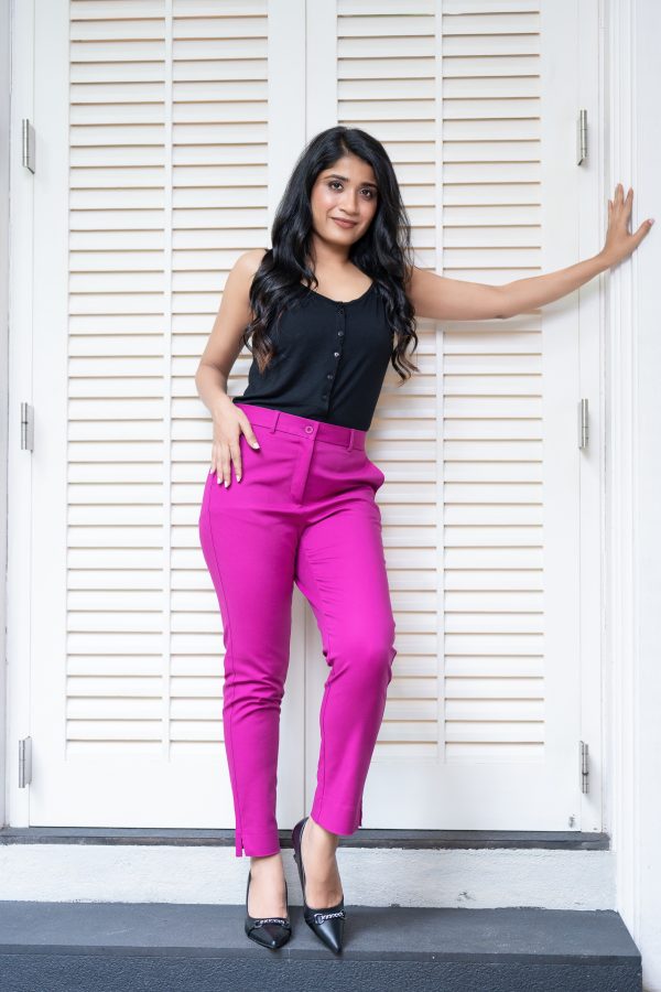 Magenta Office Pant