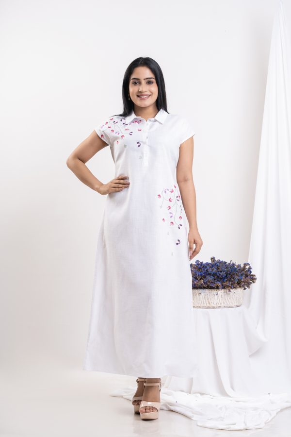 Floral Embroidered Maxi Dress - Image 2