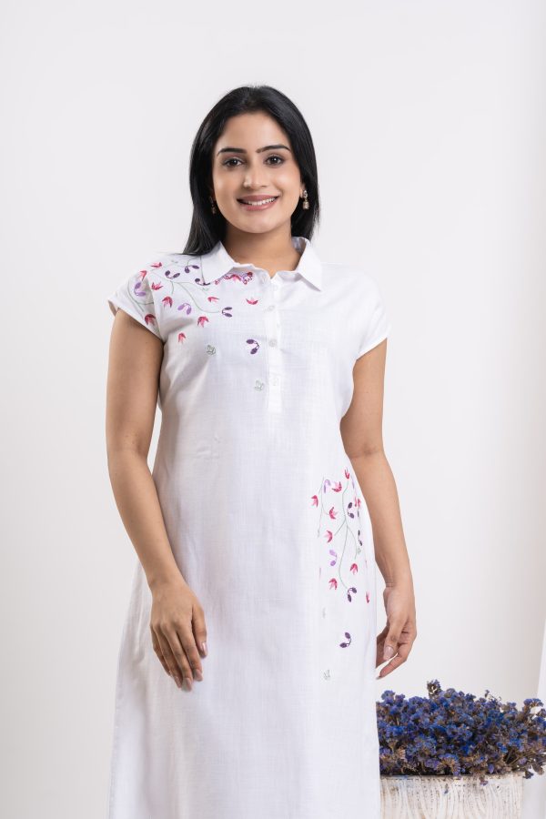 Floral Embroidered Maxi Dress - Image 4