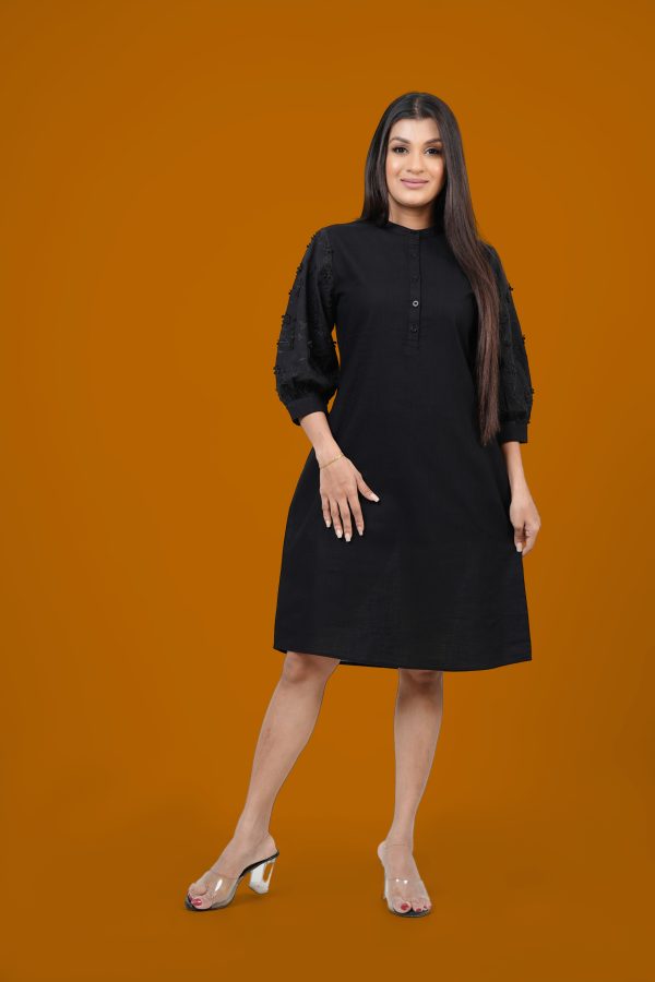 Cutlawn Sleeve Short Dress - Image 2