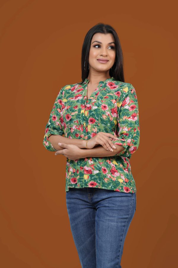 Floral Patterned Shirt Blouse - Image 2