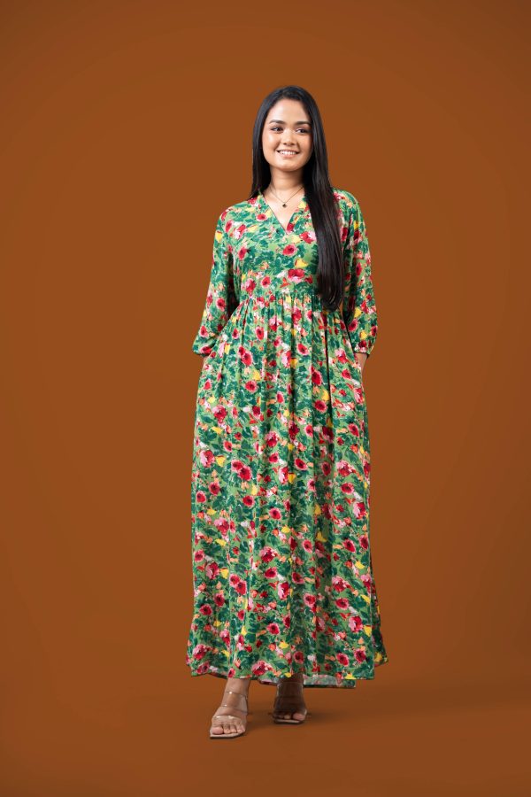 Floral Printed Maxi Dress - Image 3