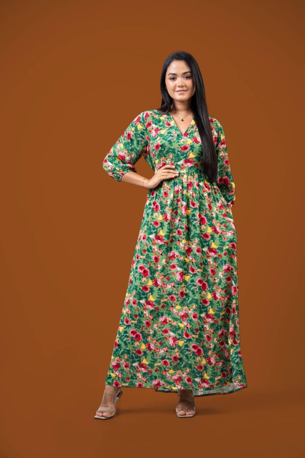 Floral Printed Maxi Dress - Image 4