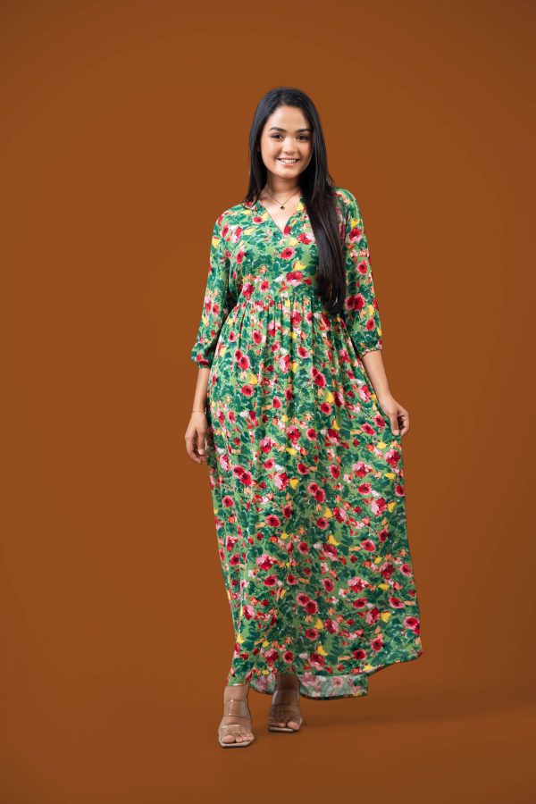 Floral Printed Maxi Dress - Image 5
